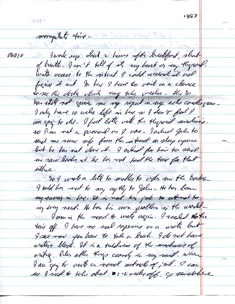 Dr John WorldPeace 2008 Prison Journal